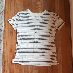 NWT Maurices Double Stripe Black And White Tee XS